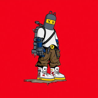 Blackorbit Comics style, Midjourney V7: concept art character design of retropunk steam knight