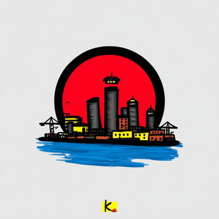 Blackorbit Comics style, Midjourney V7: bold minimalist logo design for Istanbul city municipal services