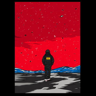 Blackorbit Comics style, Midjourney V7: cinematic shot from sci-fi movie