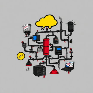 Blackorbit Comics style, Midjourney V7: technical infrastructure blueprint schematics