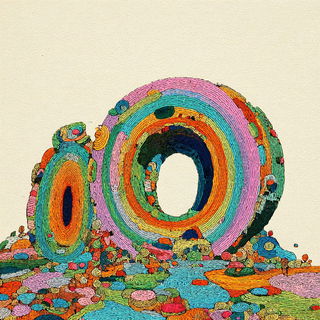 Cavernous Chromabiosis style, Midjourney V7: typographic composition with large letters