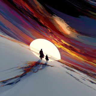 Paintspill Big Top style, Midjourney V7: cinematic shot from sci-fi movie