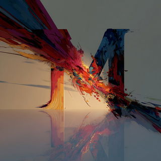 Paintspill Big Top style, Midjourney V7: typographic composition with large letters
