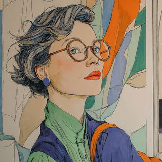 Verduraform style, Midjourney V7: photographic portrait of female protagonist