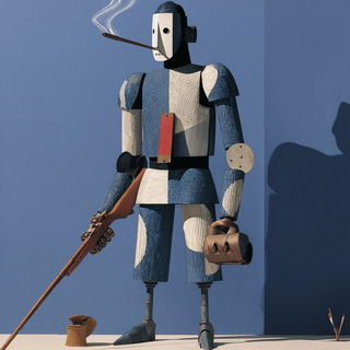Coastalcircus style, Midjourney V7: concept art character design of retropunk steam knight