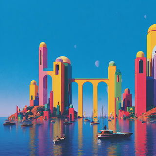 Moonsplice style, Midjourney V7: megacity with futuristic bioarchitecture