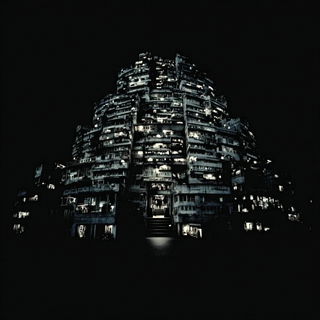 Nightfall Reliefography style, Midjourney V7: megacity with futuristic bioarchitecture