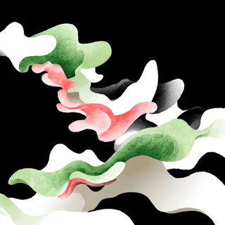Inkterrace style, Midjourney V7: abstract 3D render