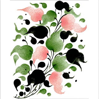 Inkterrace style, Midjourney V7: creative pattern composition