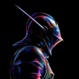 Prismfluidics style, Midjourney V7: concept art character design of retropunk steam knight