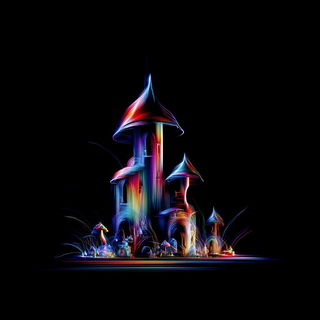 Prismfluidics style, Midjourney V7: retro fairy-tale illustration