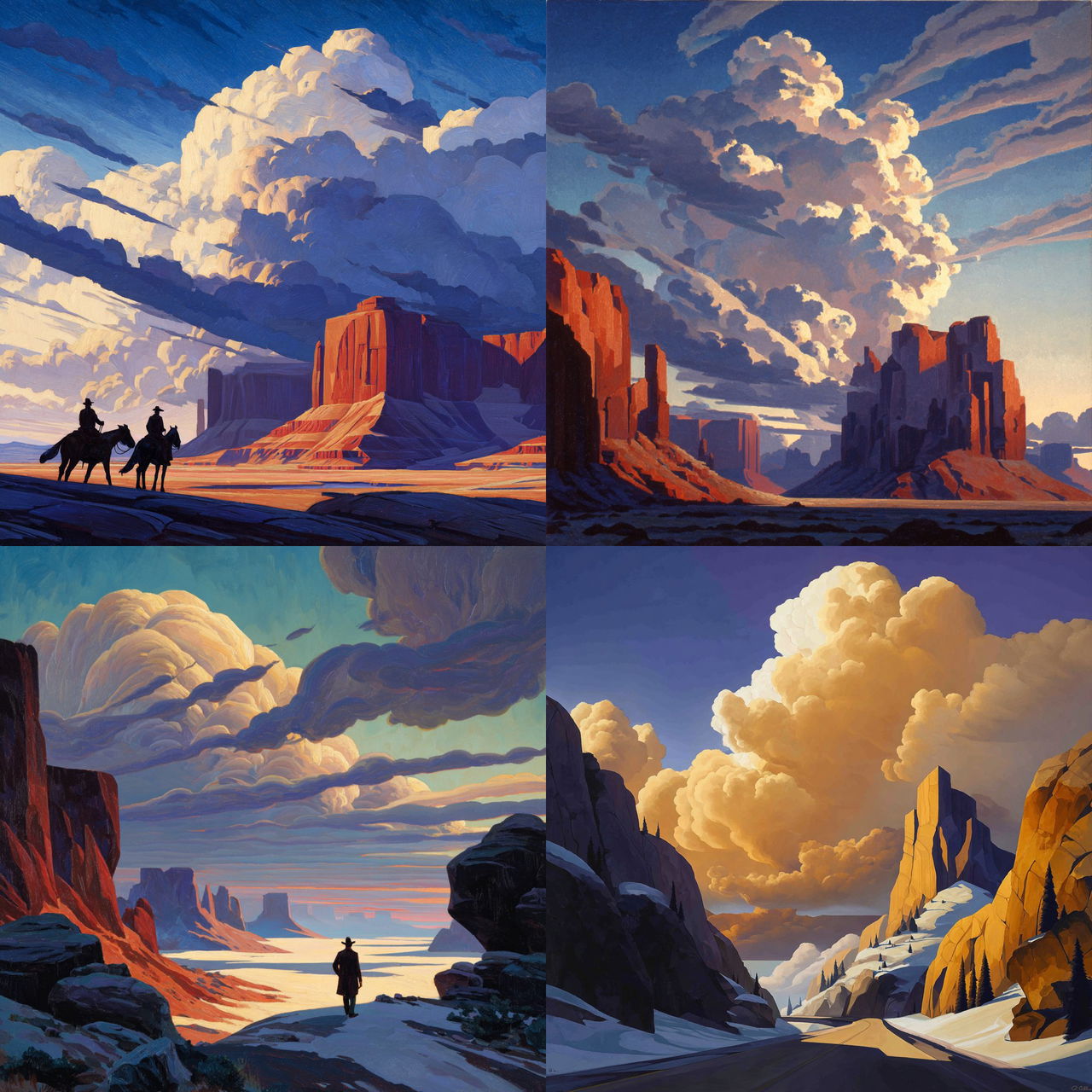 Ed Mell style, Midjourney V7, render 1 of 4