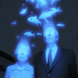 Submergothic style, Midjourney V7: editorial illustration for popular scientific magazine cover