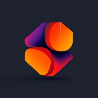 Orange Sundial style, Midjourney V7: abstract 3D render