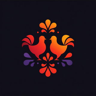 Orange Sundial style, Midjourney V7: traditional folk art