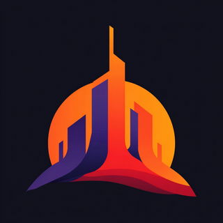 Orange Sundial style, Midjourney V7: bold minimalist logo design for Istanbul city municipal services