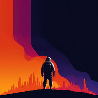 Orange Sundial style, Midjourney V7: cinematic shot from sci-fi movie