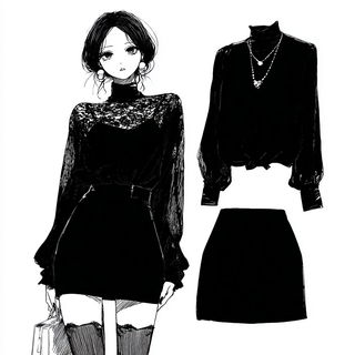 Caustic Silhouette style, Midjourney V7: haute-couture fashion outfit