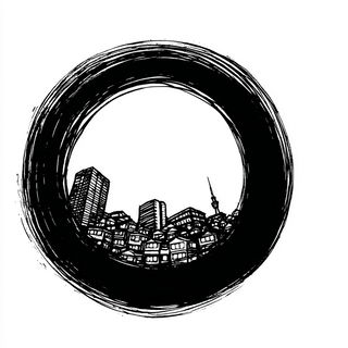 Caustic Silhouette style, Midjourney V7: bold minimalist logo design for Istanbul city municipal services