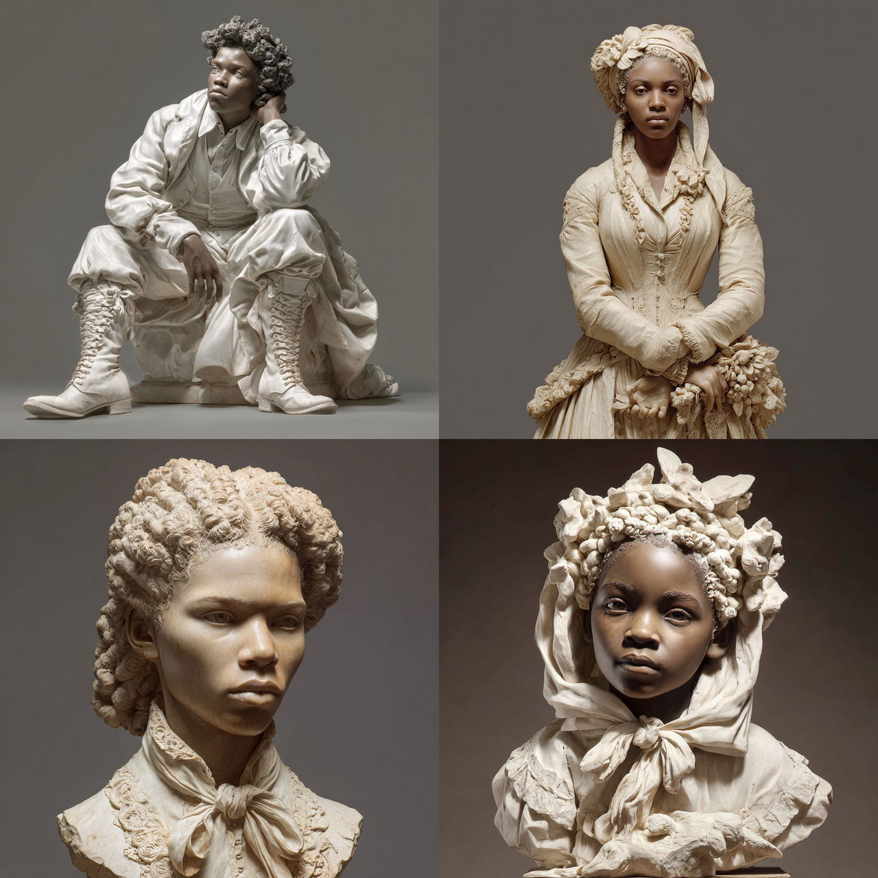 Edmonia Lewis style, Midjourney V7, render 1 of 4
