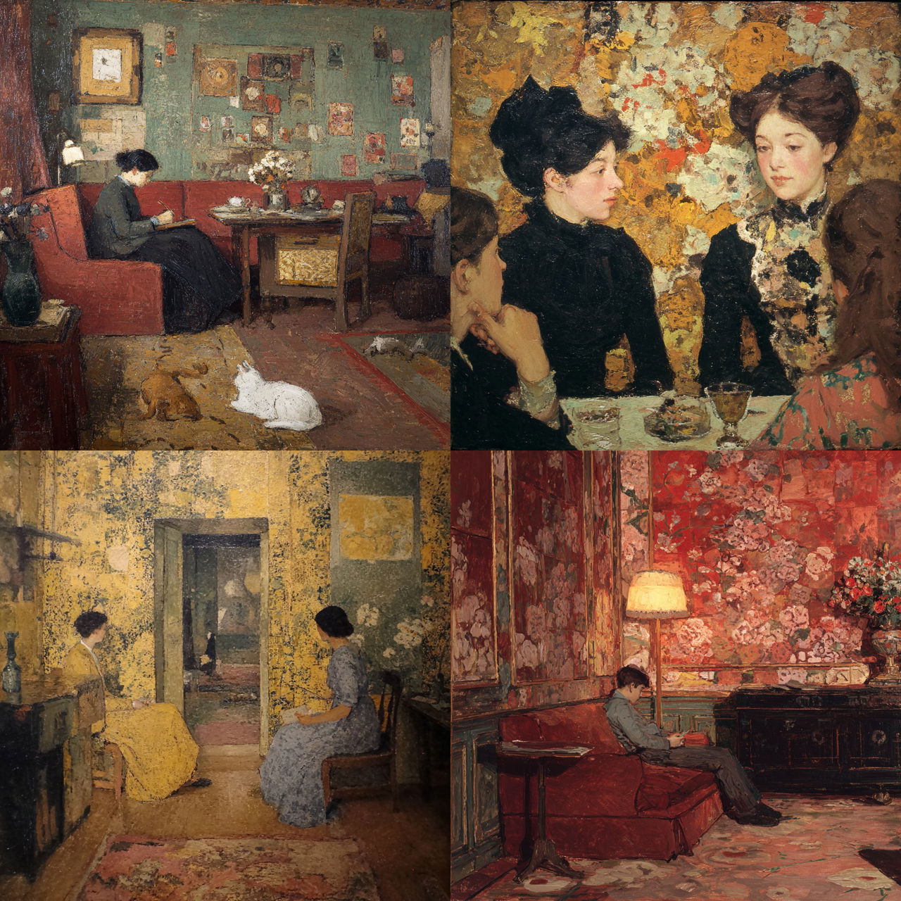 Edouard Vuillard style, Midjourney V7, render 1 of 4