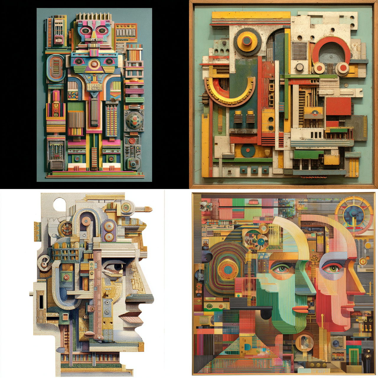 Eduardo Paolozzi style, Midjourney V7, render 1 of 4