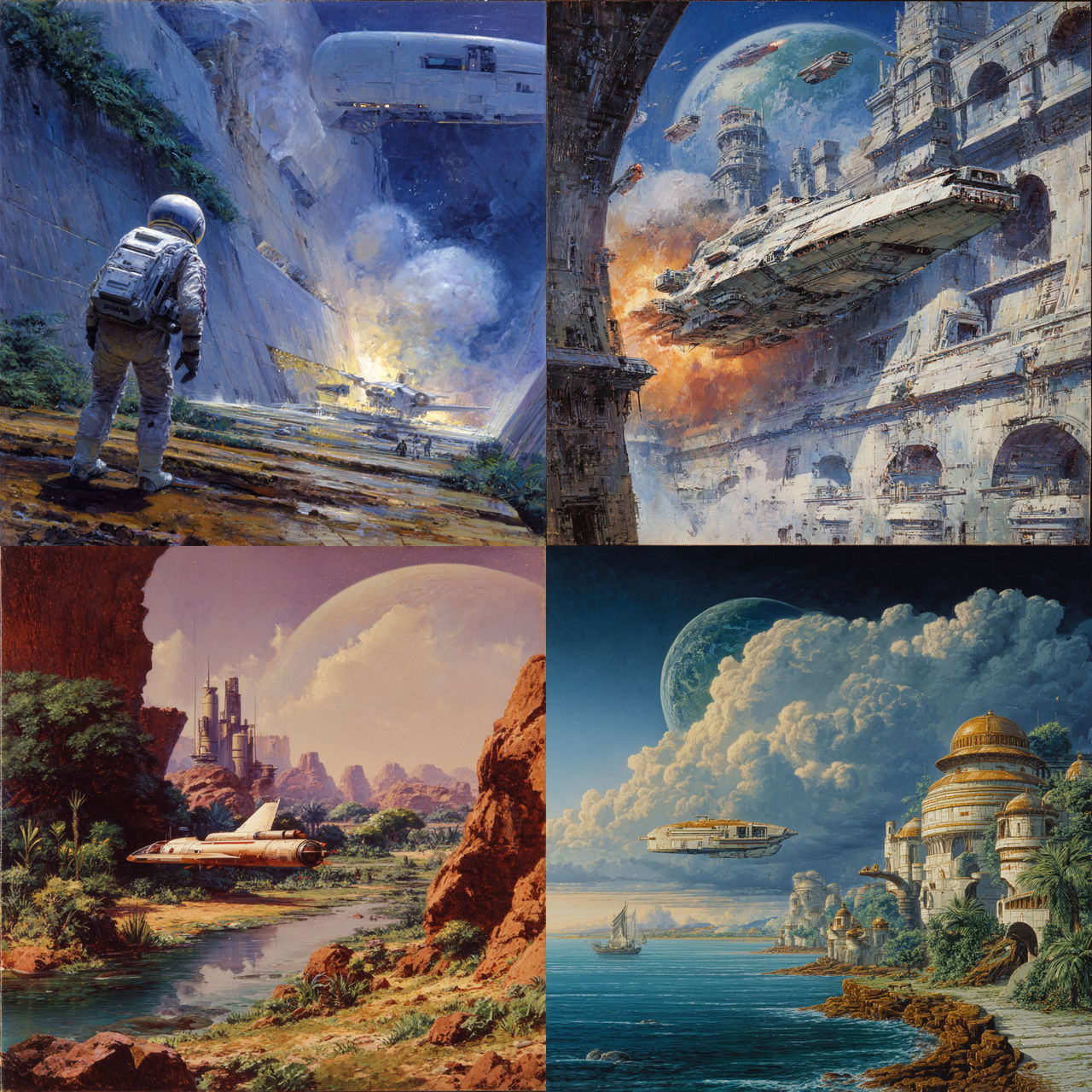 Edward Blair Wilkins style, Midjourney V7, render 1 of 4