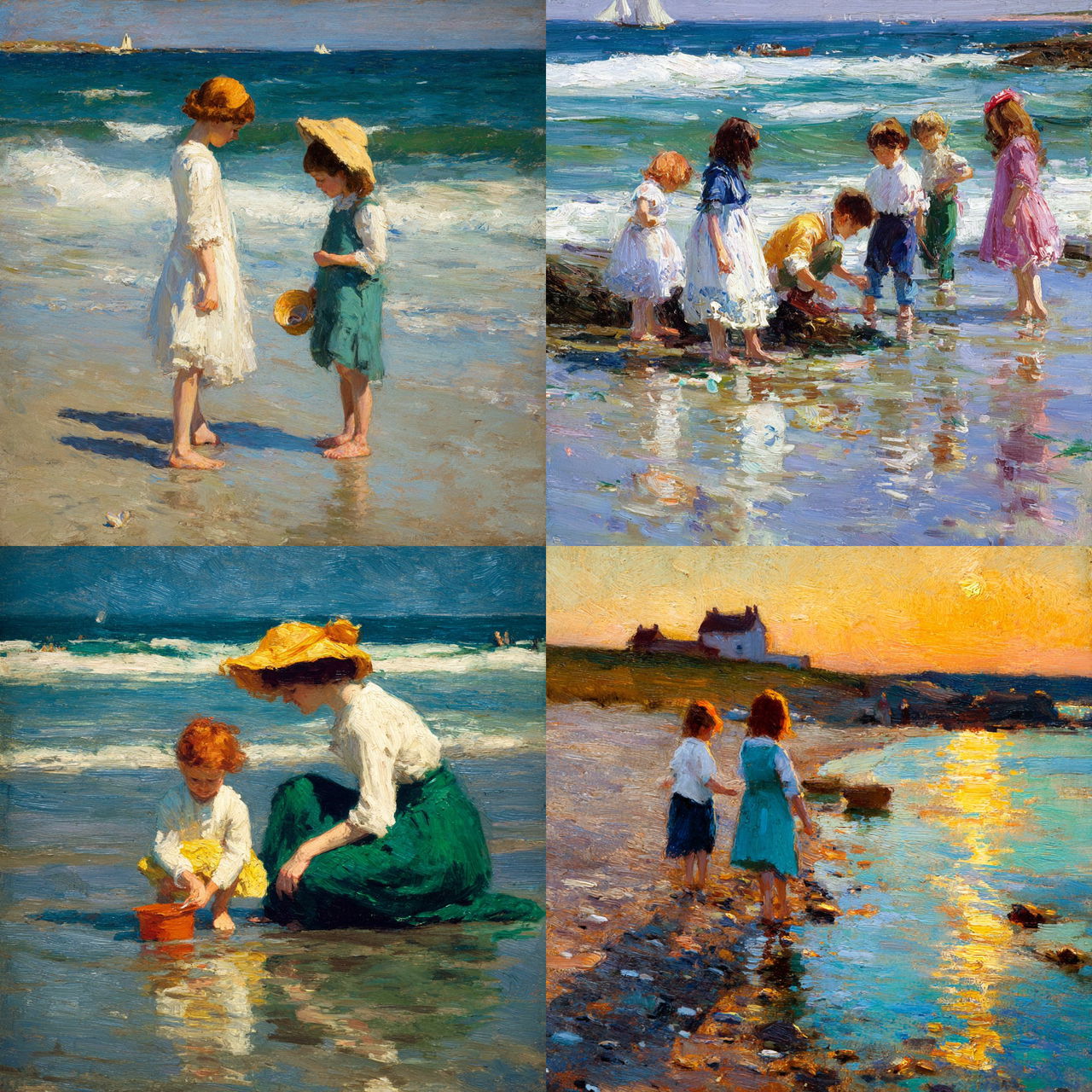 Edward Henry Potthast style, Midjourney V7, render 1 of 4