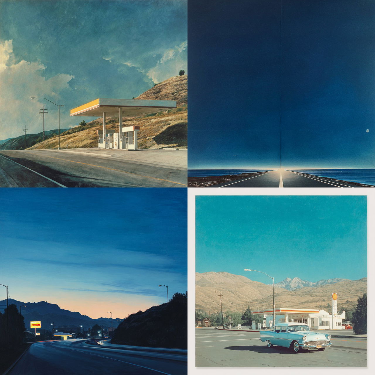 Edward Ruscha style, Midjourney V7, render 1 of 4