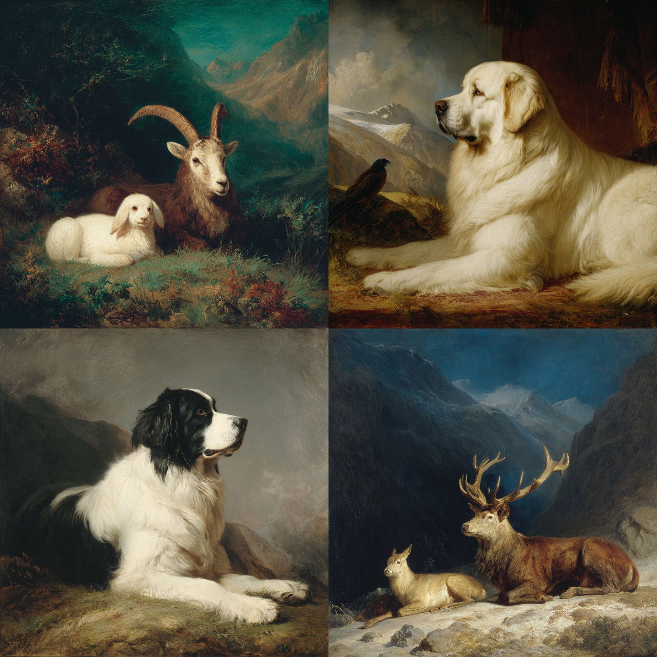 Edwin Henry Landseer style, Midjourney V7, render 1 of 4