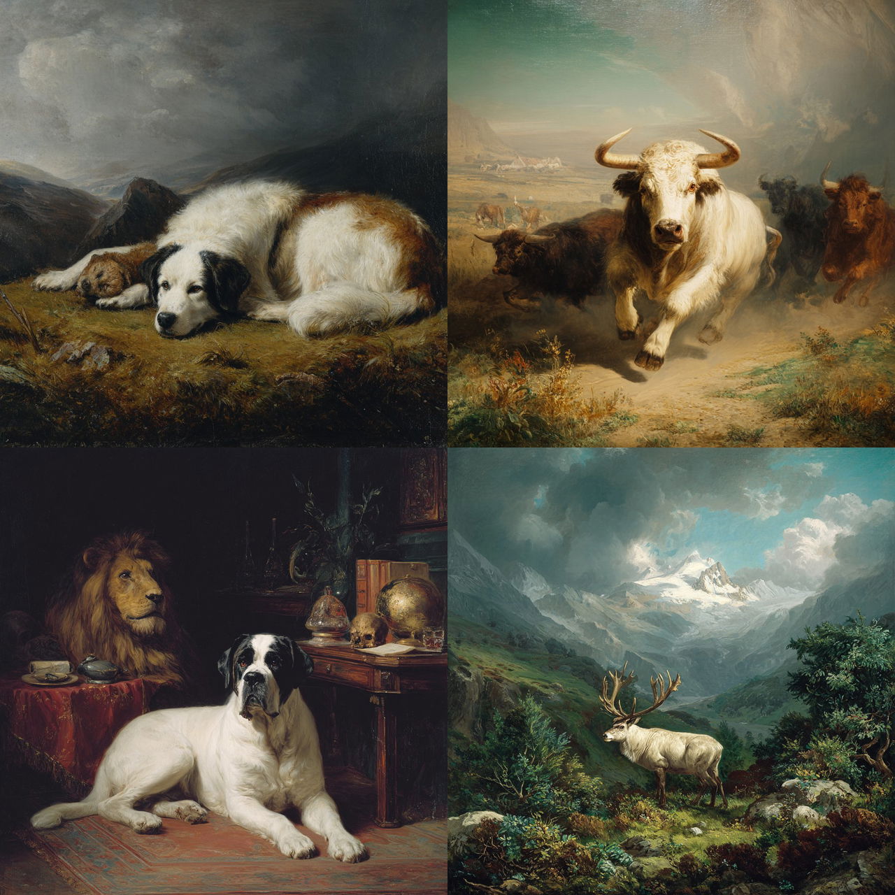 Edwin Landseer style, Midjourney V7, render 1 of 4