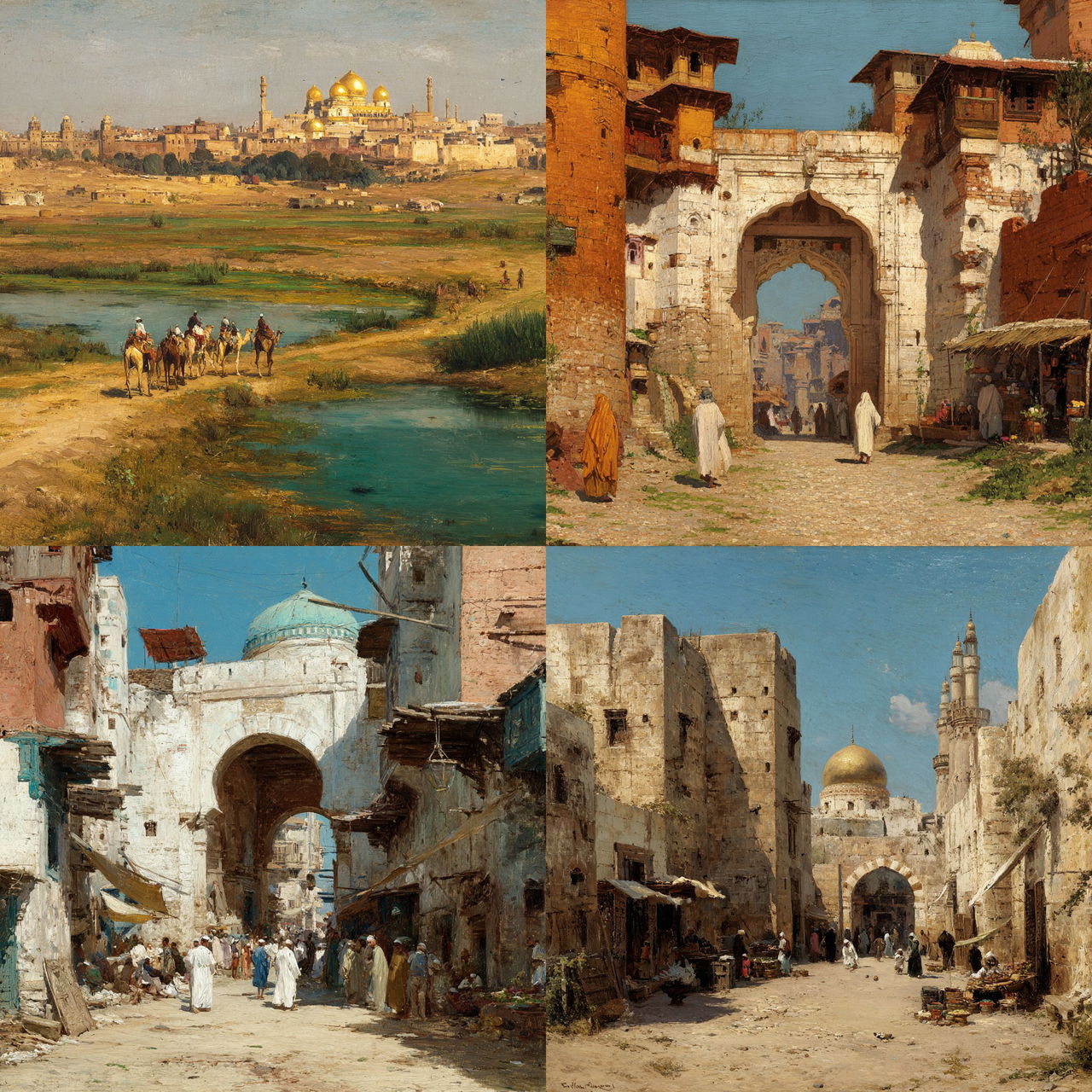 Edwin Lord Weeks style, Midjourney V7, render 1 of 4