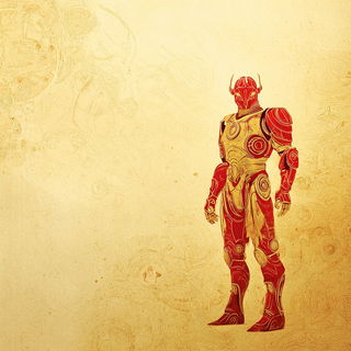 Ruinochromia style, Midjourney V7: concept art character design of retropunk steam knight