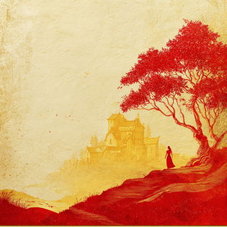 Ruinochromia style, Midjourney V7: retro fairy-tale illustration