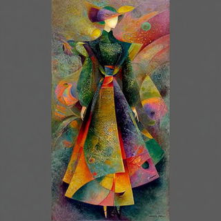 Petalshard style, Midjourney V7: haute-couture fashion outfit