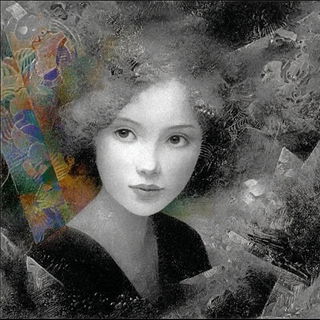 Petalshard style, Midjourney V7: photographic portrait of female protagonist