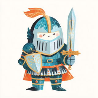 Migratory Storyform style, Midjourney V7: concept art character design of retropunk steam knight