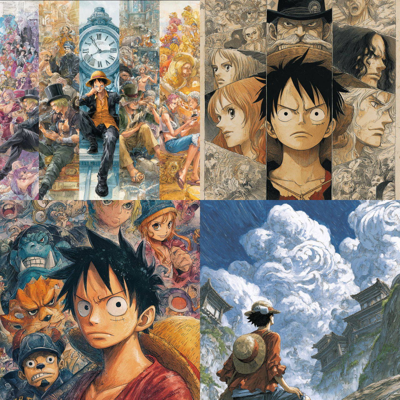 Eiichiro Oda style, Midjourney V7, render 1 of 4