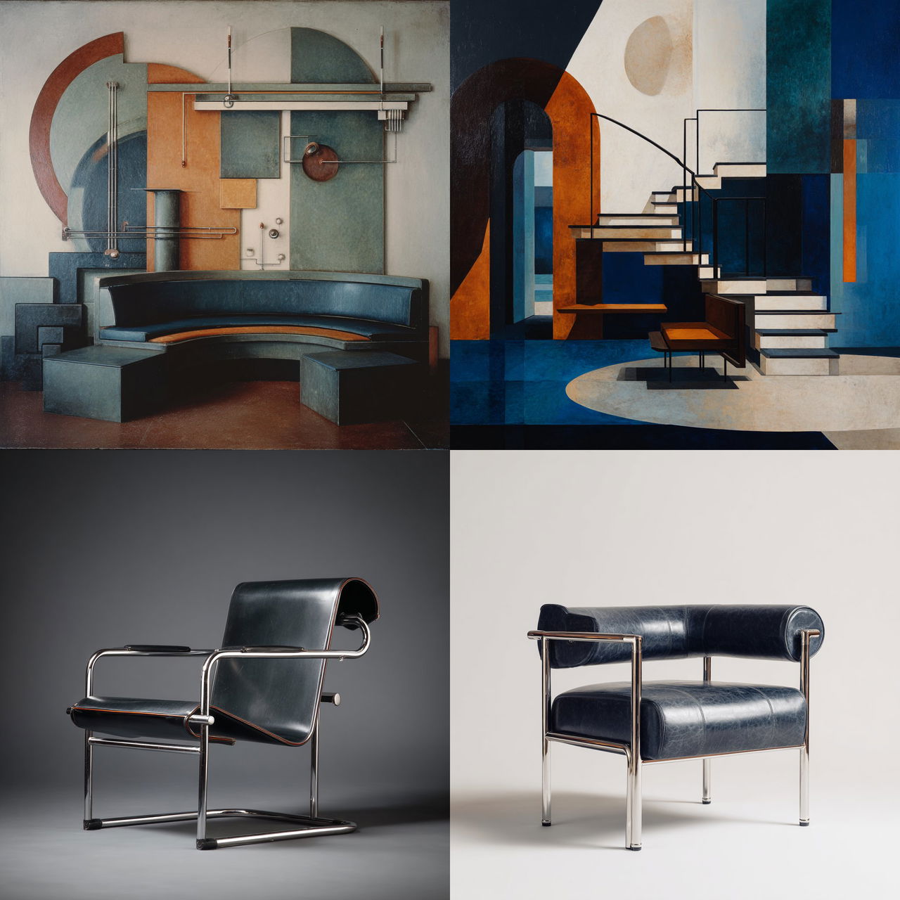 Eileen Gray style, Midjourney V7, render 1 of 4