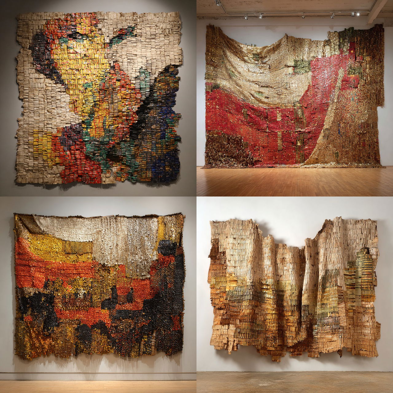 El Anatsui style, Midjourney V7, render 1 of 4
