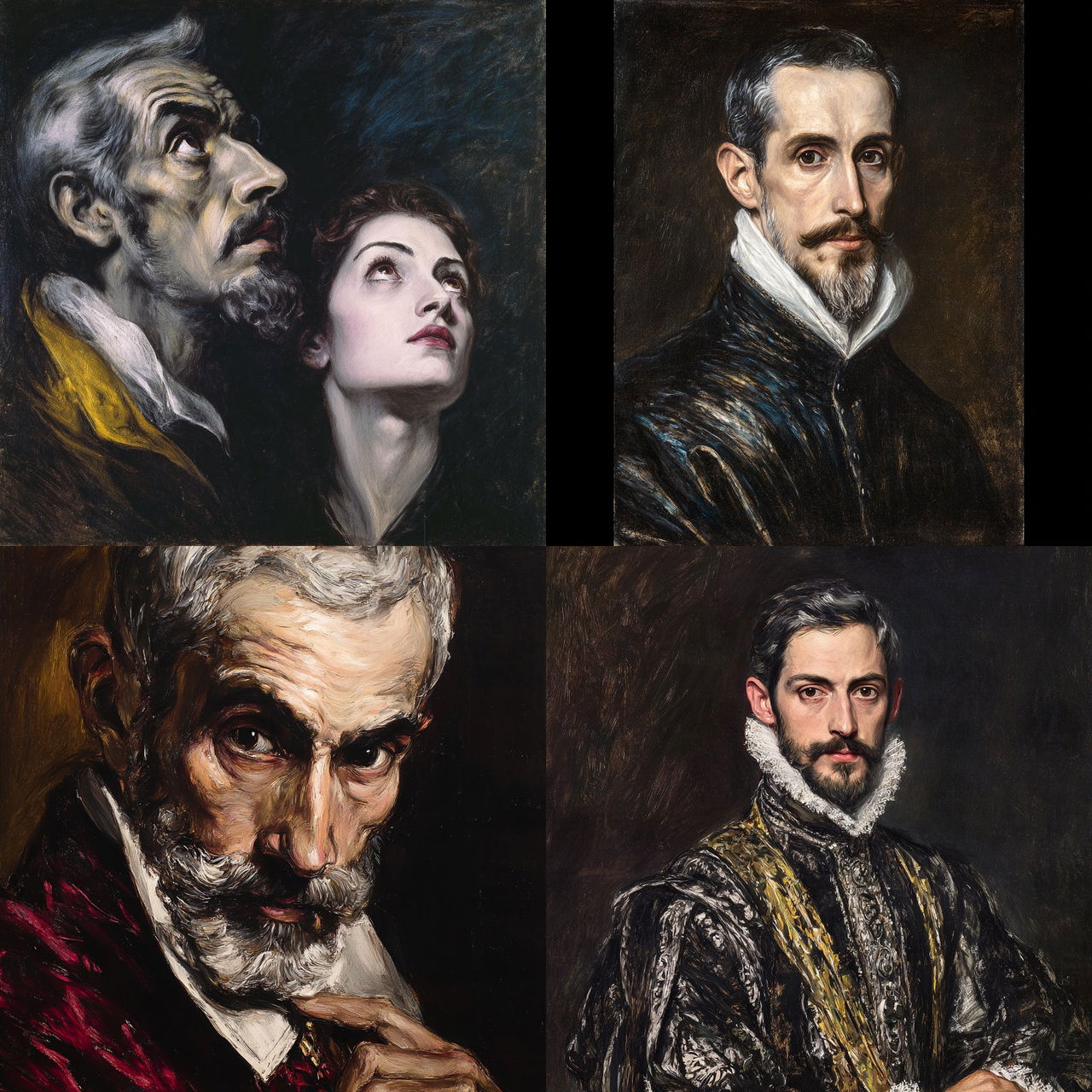 El Greco style, Midjourney V7, render 1 of 4