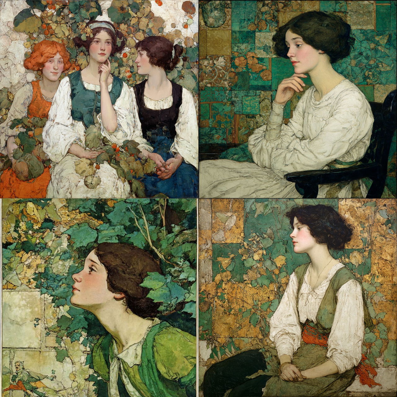 Elizabeth Shippen Green style, Midjourney V7, render 1 of 4