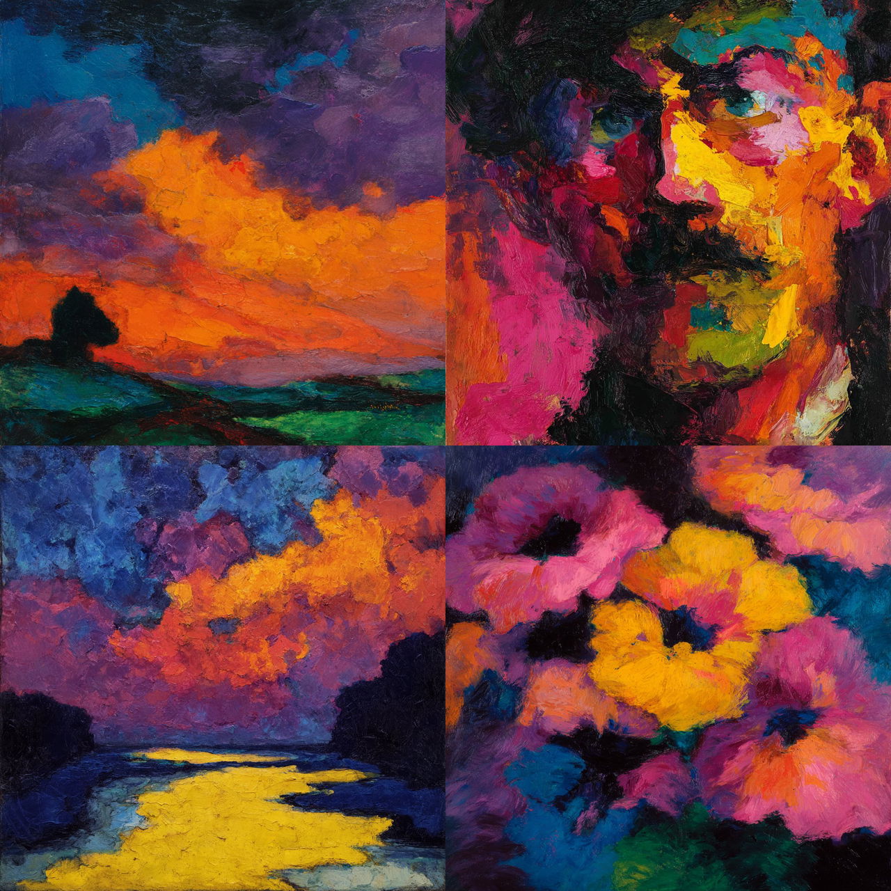 Emil Nolde style, Midjourney V7, render 1 of 4