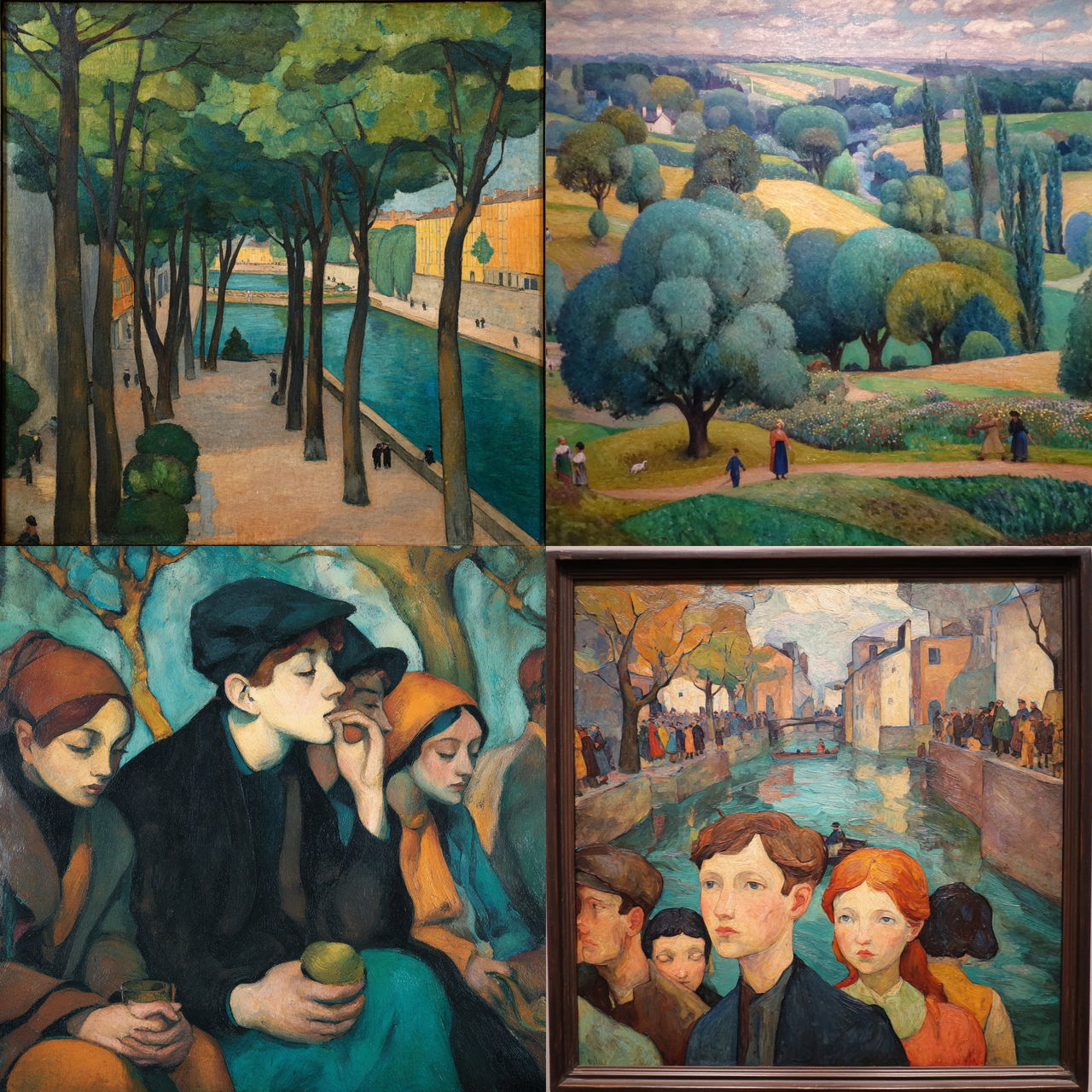 Emile Bernard style, Midjourney V7, render 1 of 4