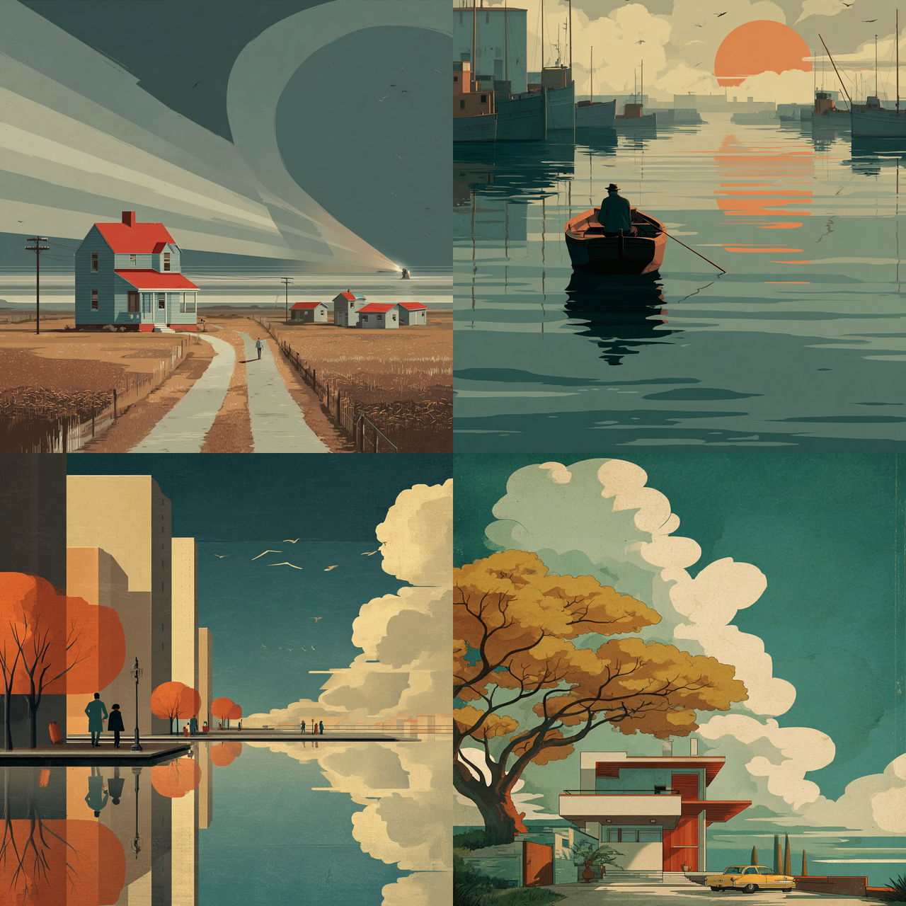 Emiliano Ponzi style, Midjourney V7, render 1 of 4