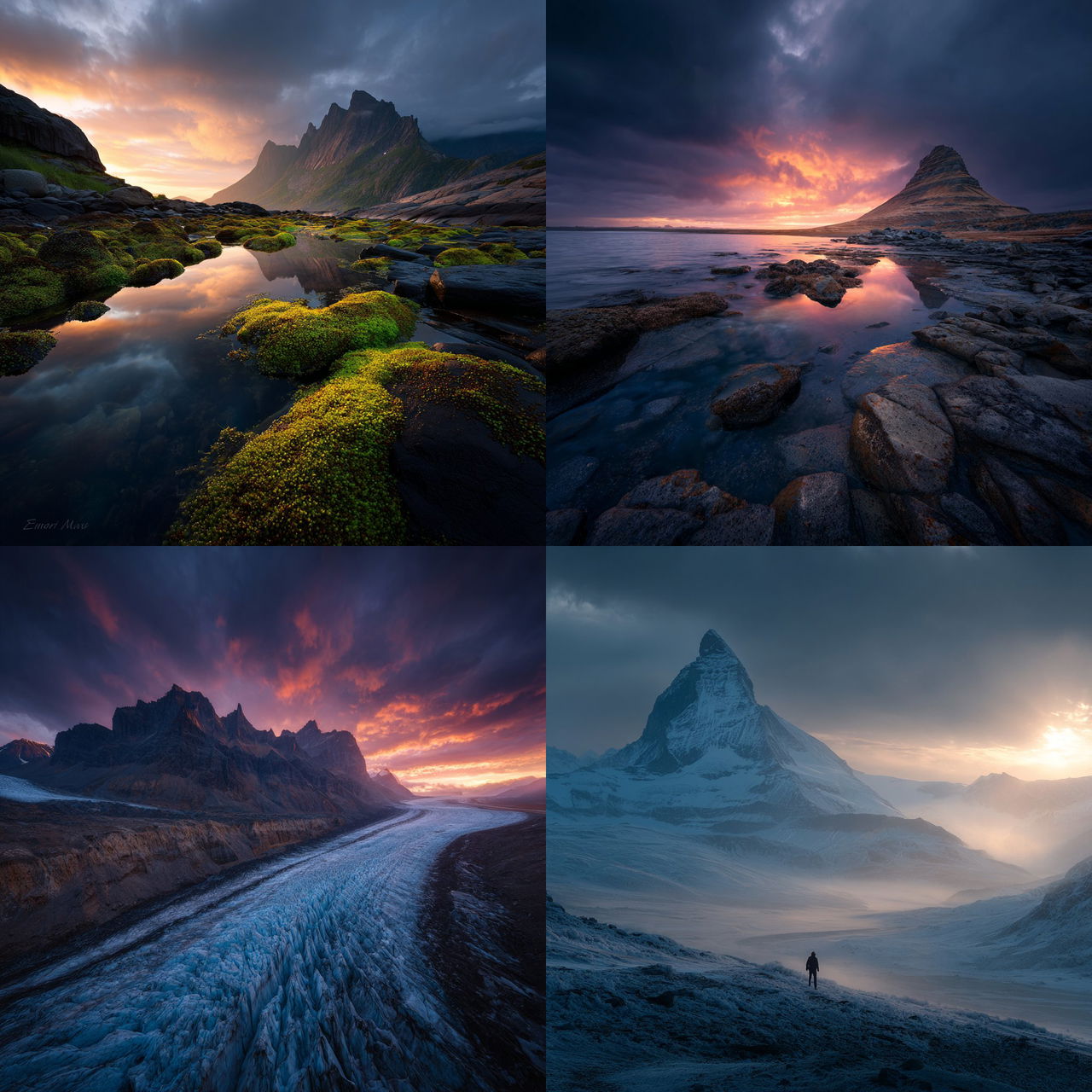 Erez Marom style, Midjourney V7, render 1 of 4