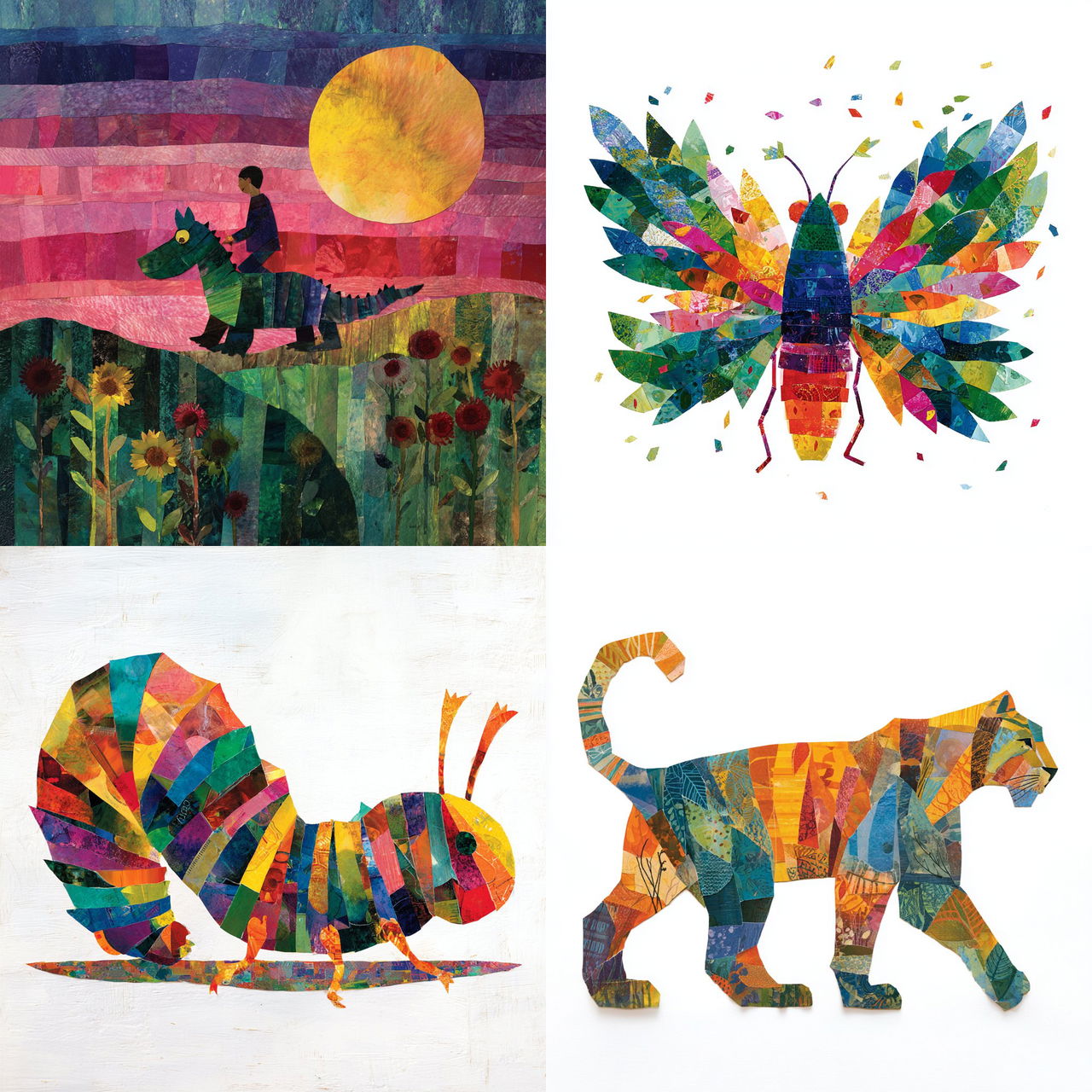Eric Carle style, Midjourney V7, render 1 of 4