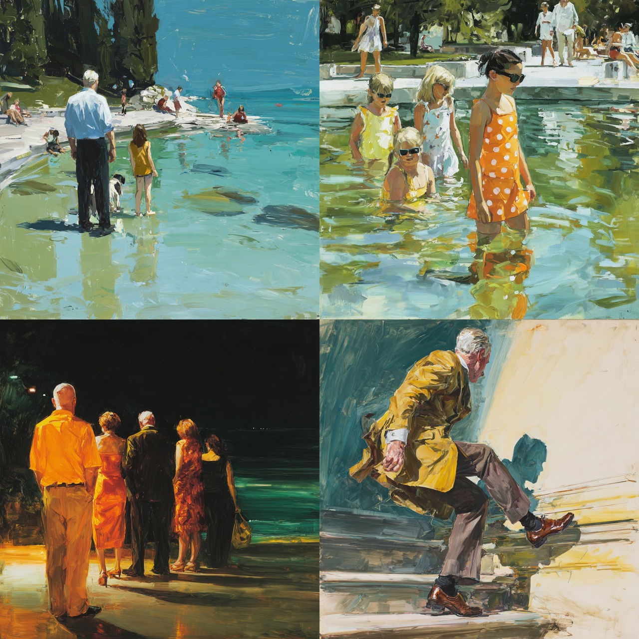 Eric Fischl style, Midjourney V7, render 1 of 4