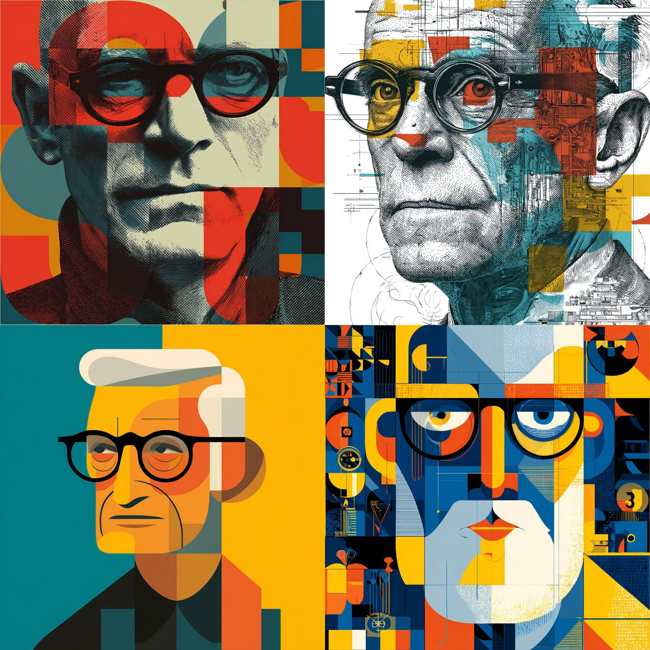 Erik Spiekermann style, Midjourney V7, render 1 of 4