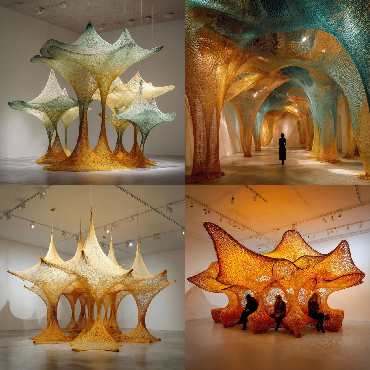 Ernesto Neto style, Midjourney V7, render 1 of 4